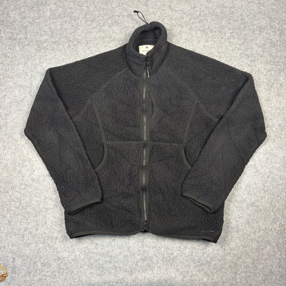 Snow Peak Thermal Boa Fleece Jacket Black Polartec Full Zip Mens Medium